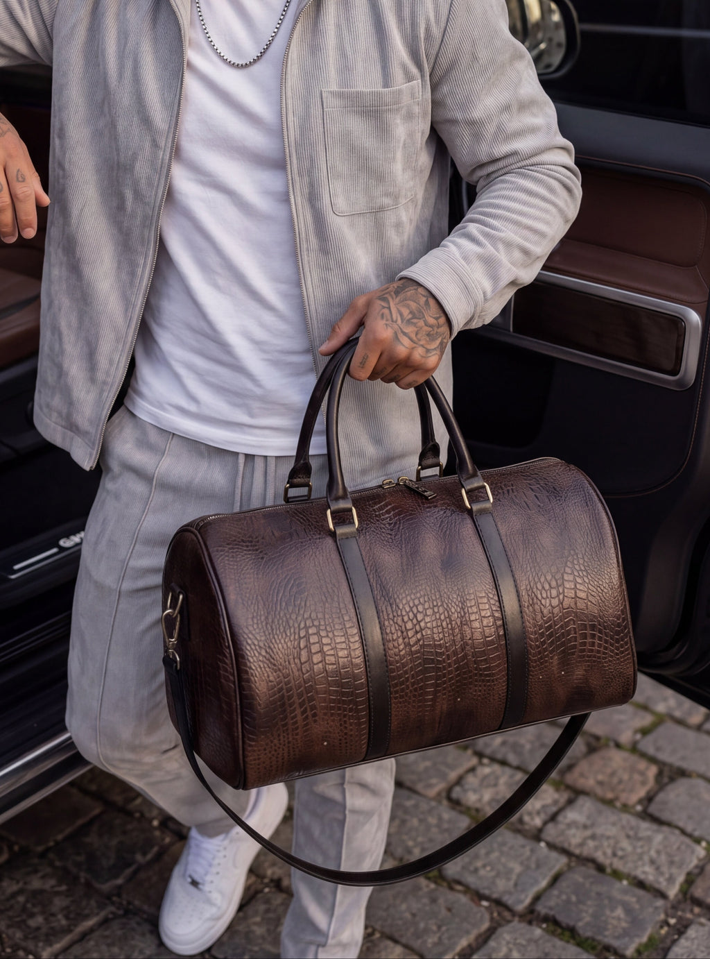 VELARO CROCO DUFFLE