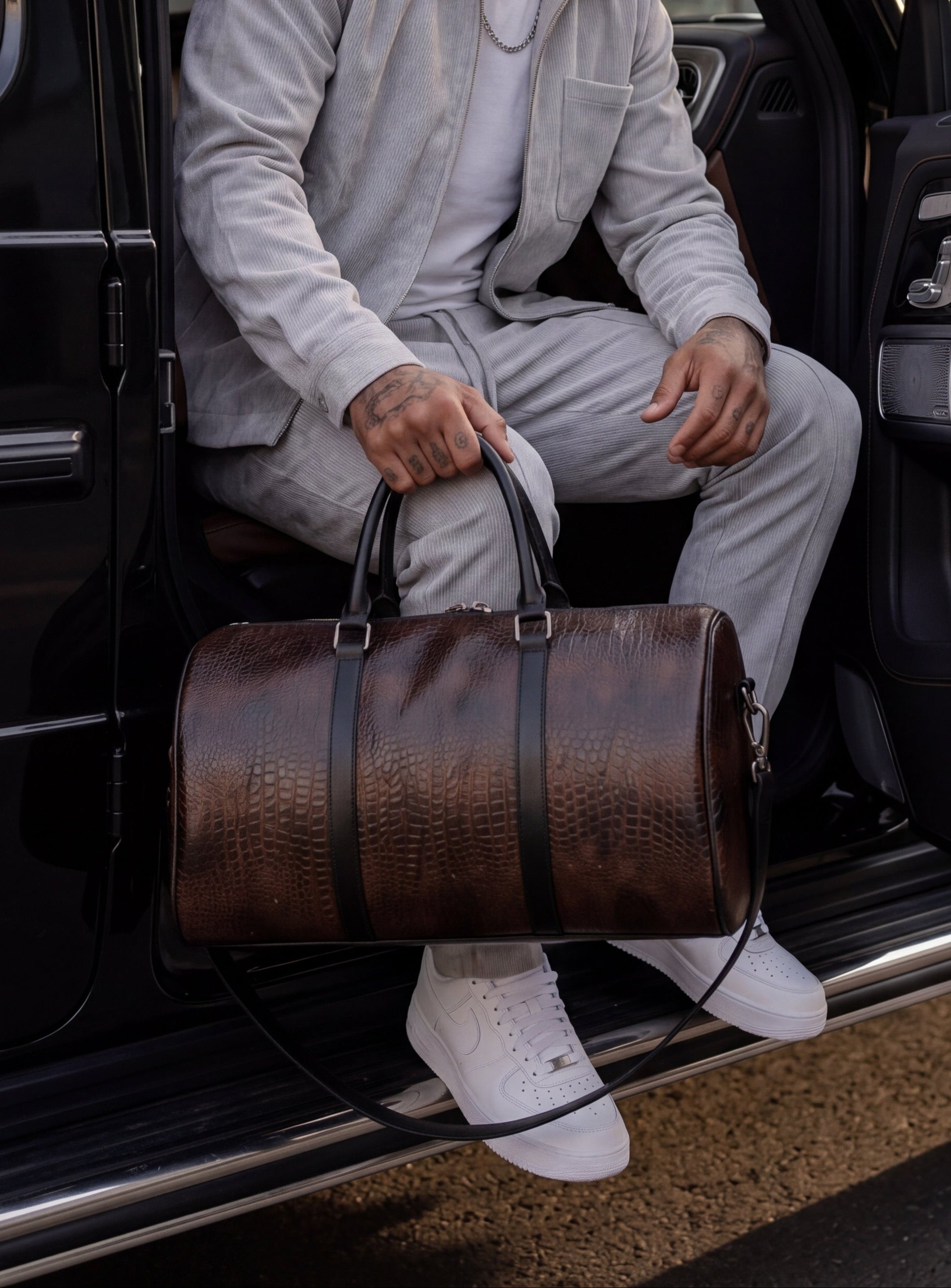 VELARO CROCO DUFFLE