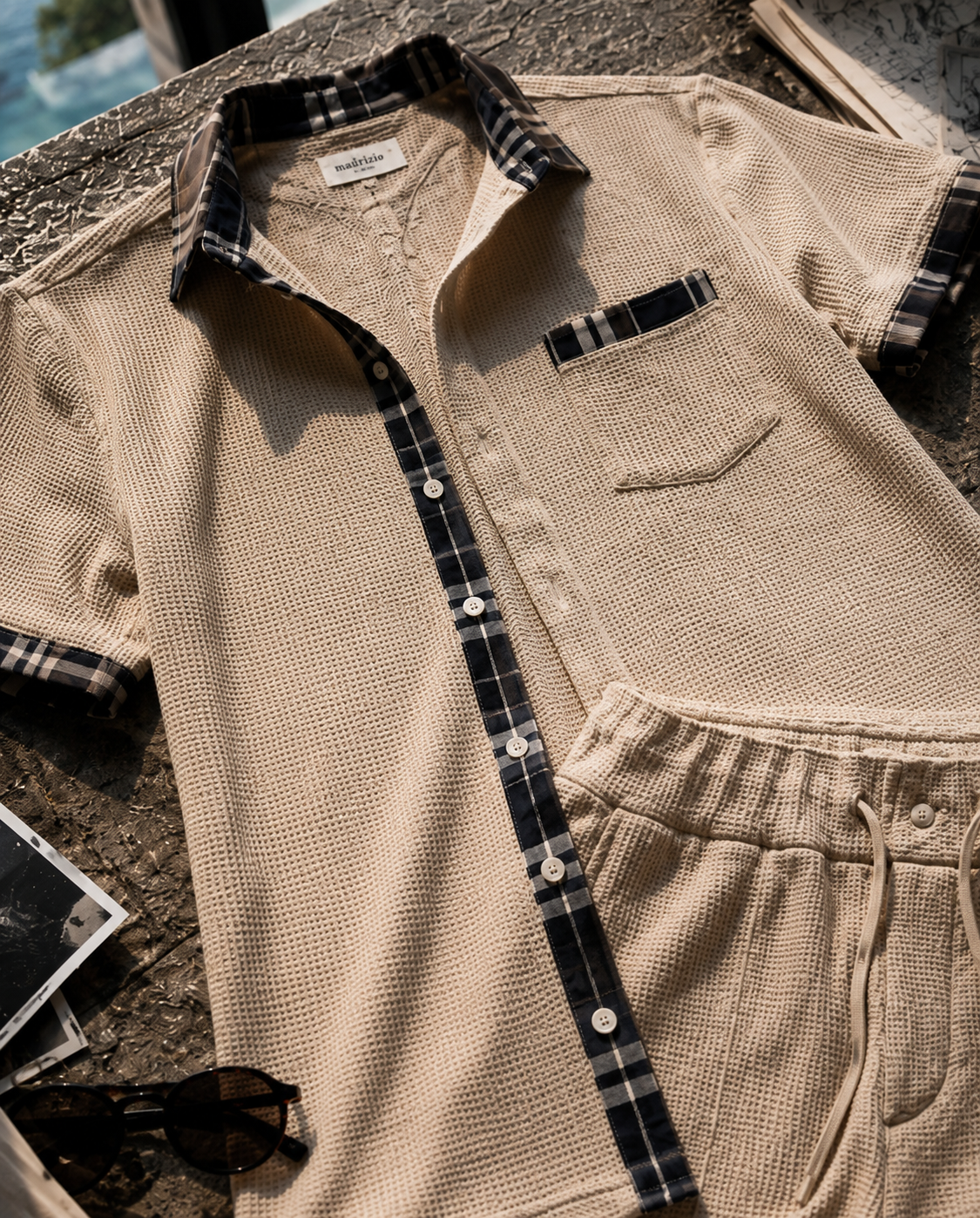 Urban Waffle Set – T-Shirt + Shorts 2 Pieces